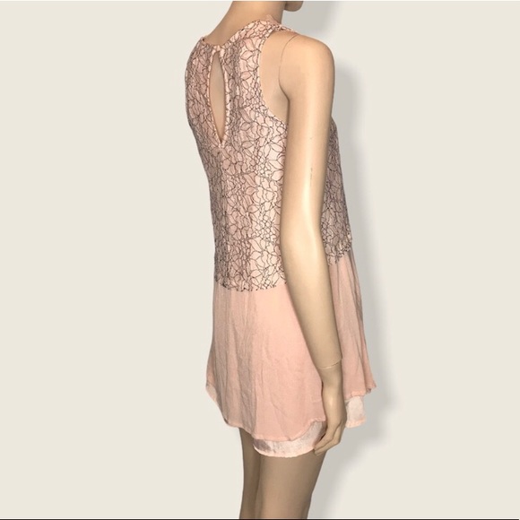 Ina Small Oversize Pink Lace Mini Summer Dress - Picture 3 of 7